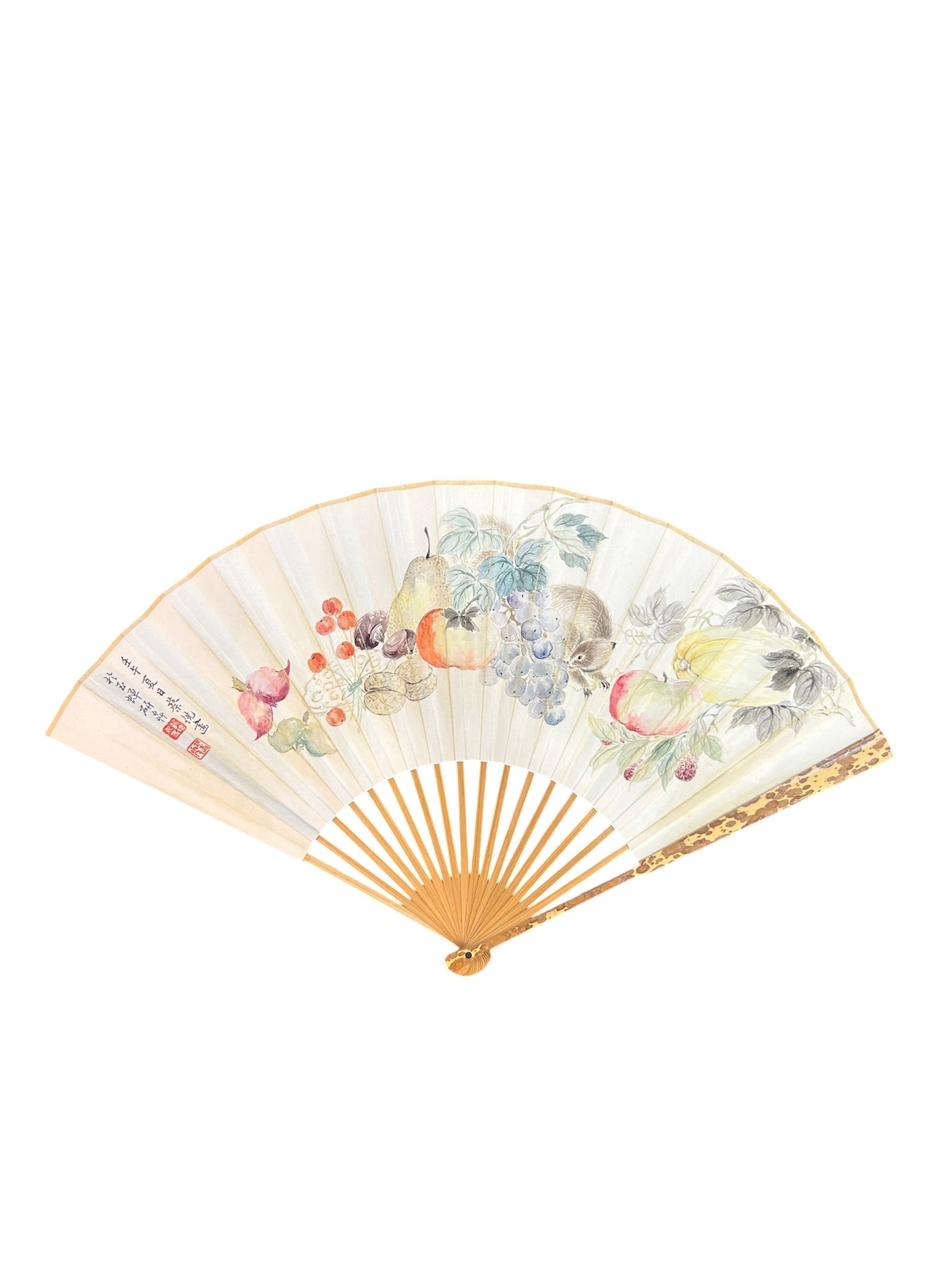Chinese Art, A Chinese Folding Fan Signed Cai Xian, 20th Century, Modern Period (1 of 6)