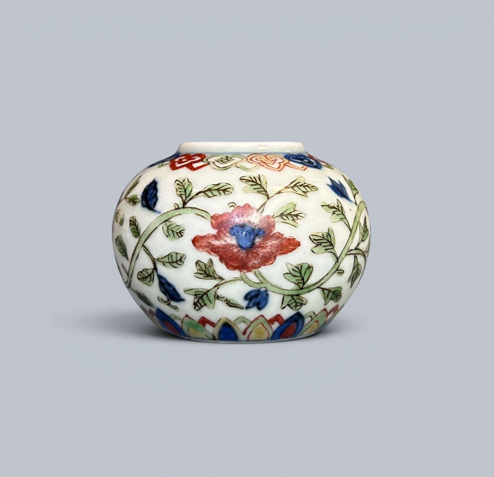 Chinese Art, A Blue and White Wucai Jar, 16th Century, Ming Dynasty (1 of 5)