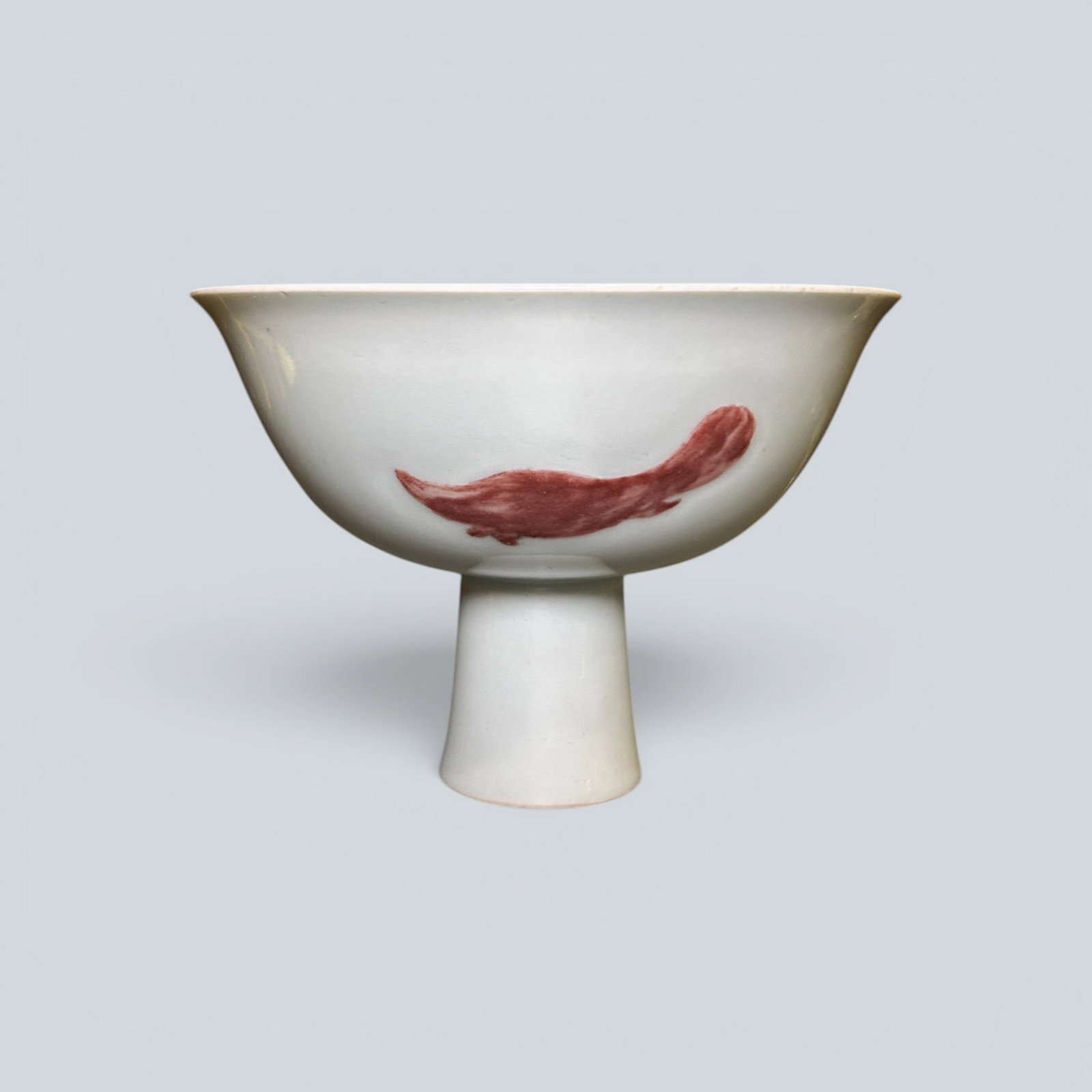 Chinese Art, A Copper-Red Fish-Decorated Bowl, 15th Century, Ming Dynasty: Chinese Art, A Copper-Red Fish-Decorated Bowl, 15th Century, Ming Dynasty, Height 11 cm, Diameter 15.5 cm.