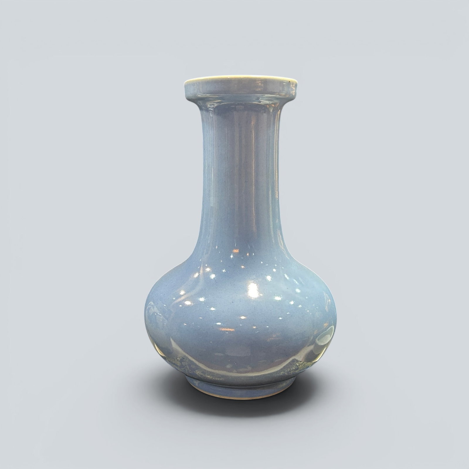 Chinese Art, A Blue-Glazed Vase, 18th-19th Century, Qing Dynasty: Chinese Art, A Blue-Glazed Vase, 18th-19th Century, Qing Dynasty, Height 39 cm.