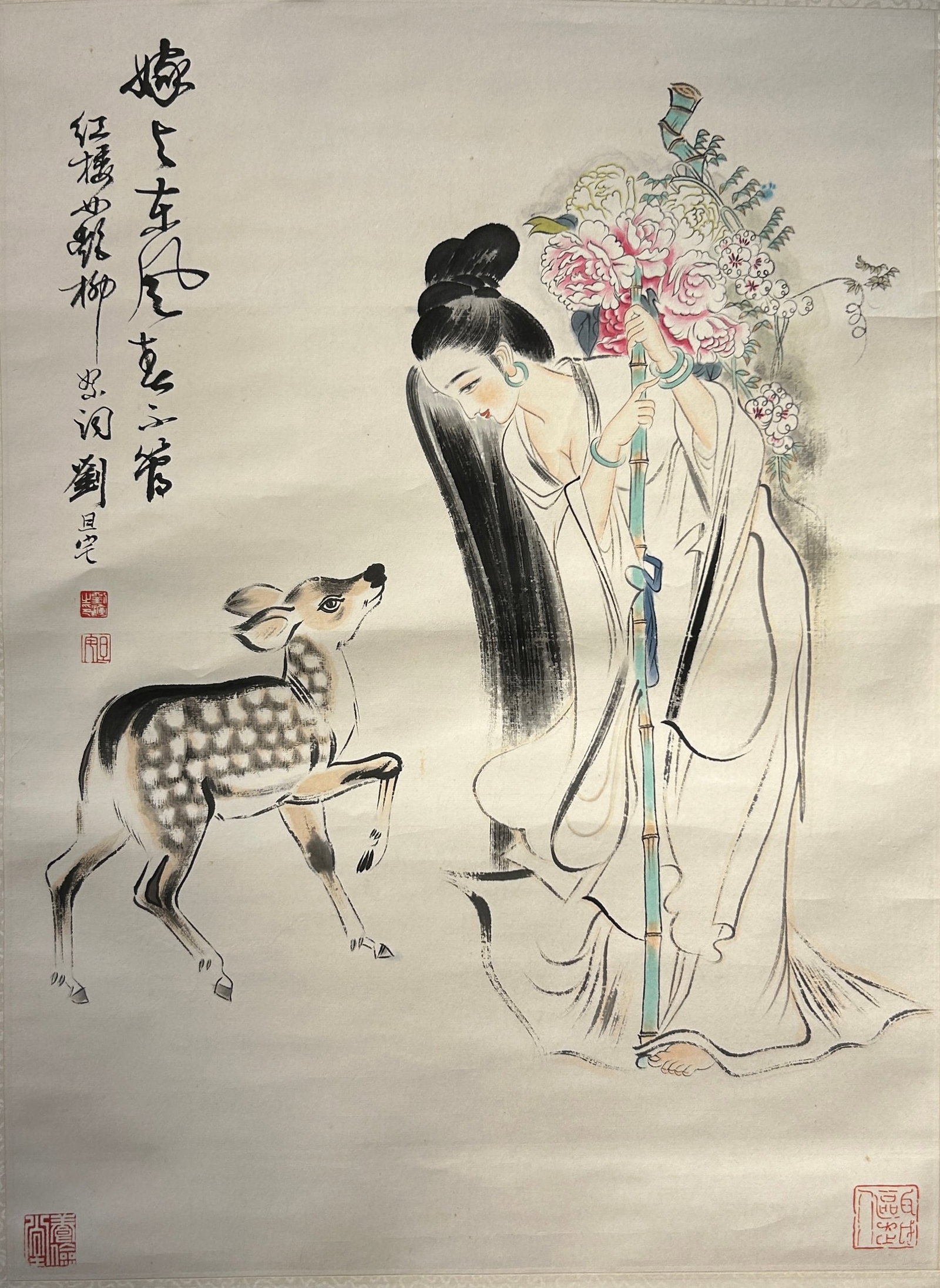 Chinese Art, A Chinese Painting Signed Liu Danzhai, 20th Century, Modern Period: Chinese Art, A Chinese Painting Signed Liu Danzhai, 20th Century, Modern Period, Length 69 cm, Width 50 cm.
