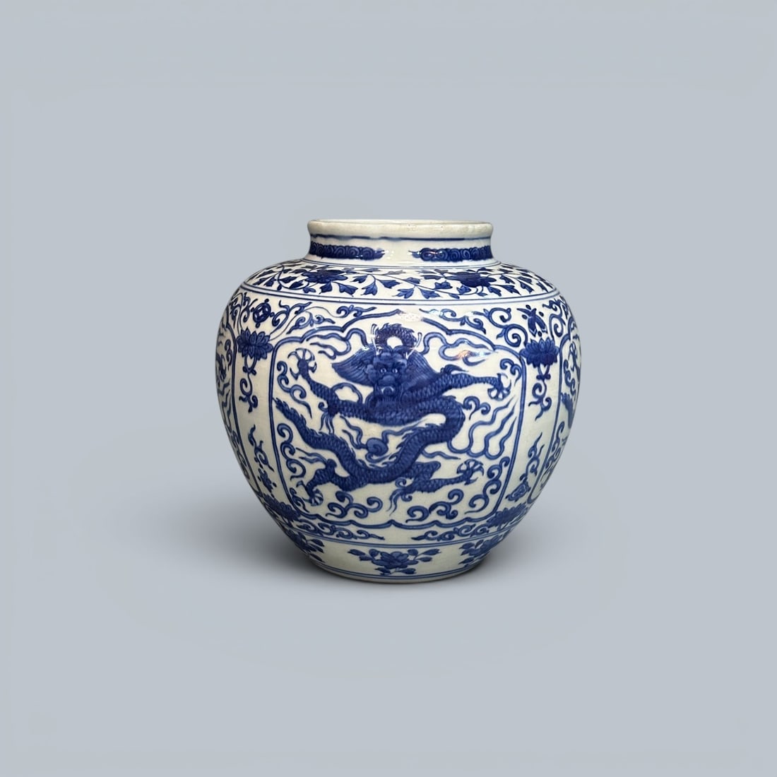 Chinese Art, A Blue and White Dragon-Decorated Jar, 16th Century (1 of 6)