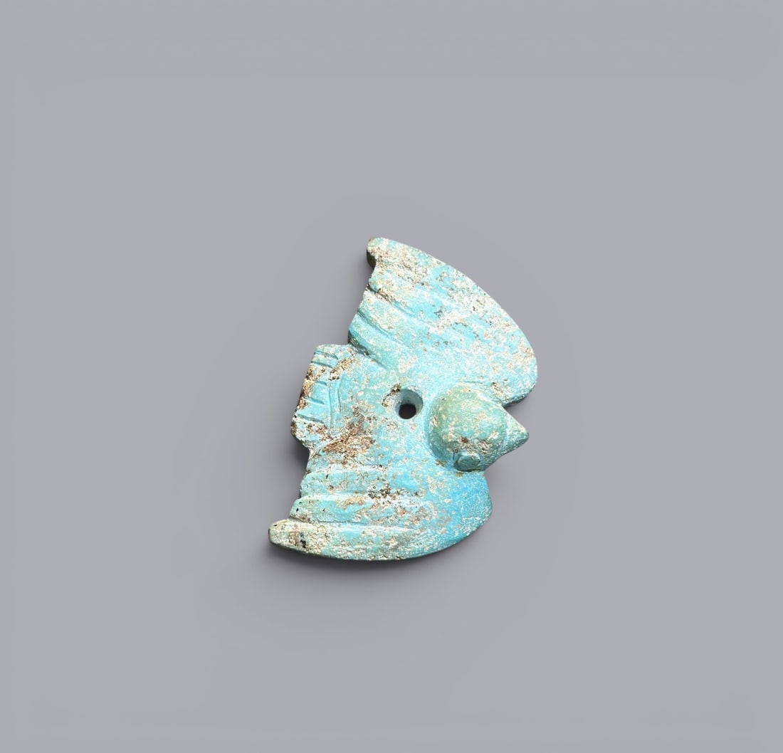 Chinese Art, A Turquoise Bird Ornament, Spring and Autumn to Warring States Period, 8th-3rd (1 of 3)