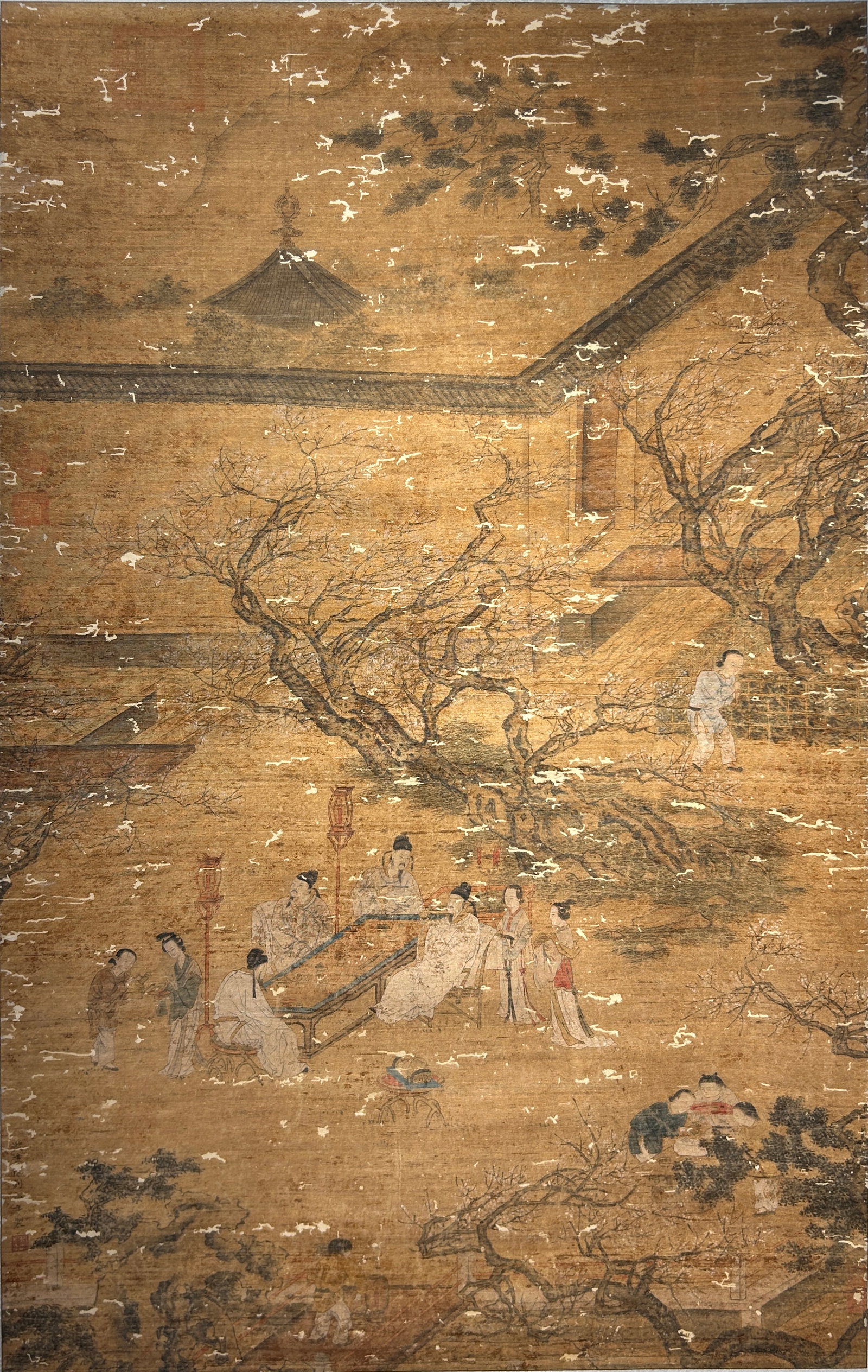 Chinese Art, A Chinese Painting Signed Liu Songnian, 18th Century, Qing Dynasty: Chinese Art, A Chinese Painting Signed Liu Songnian, 18th Century, Qing Dynasty, Length 163 cm, Width 78 cm.