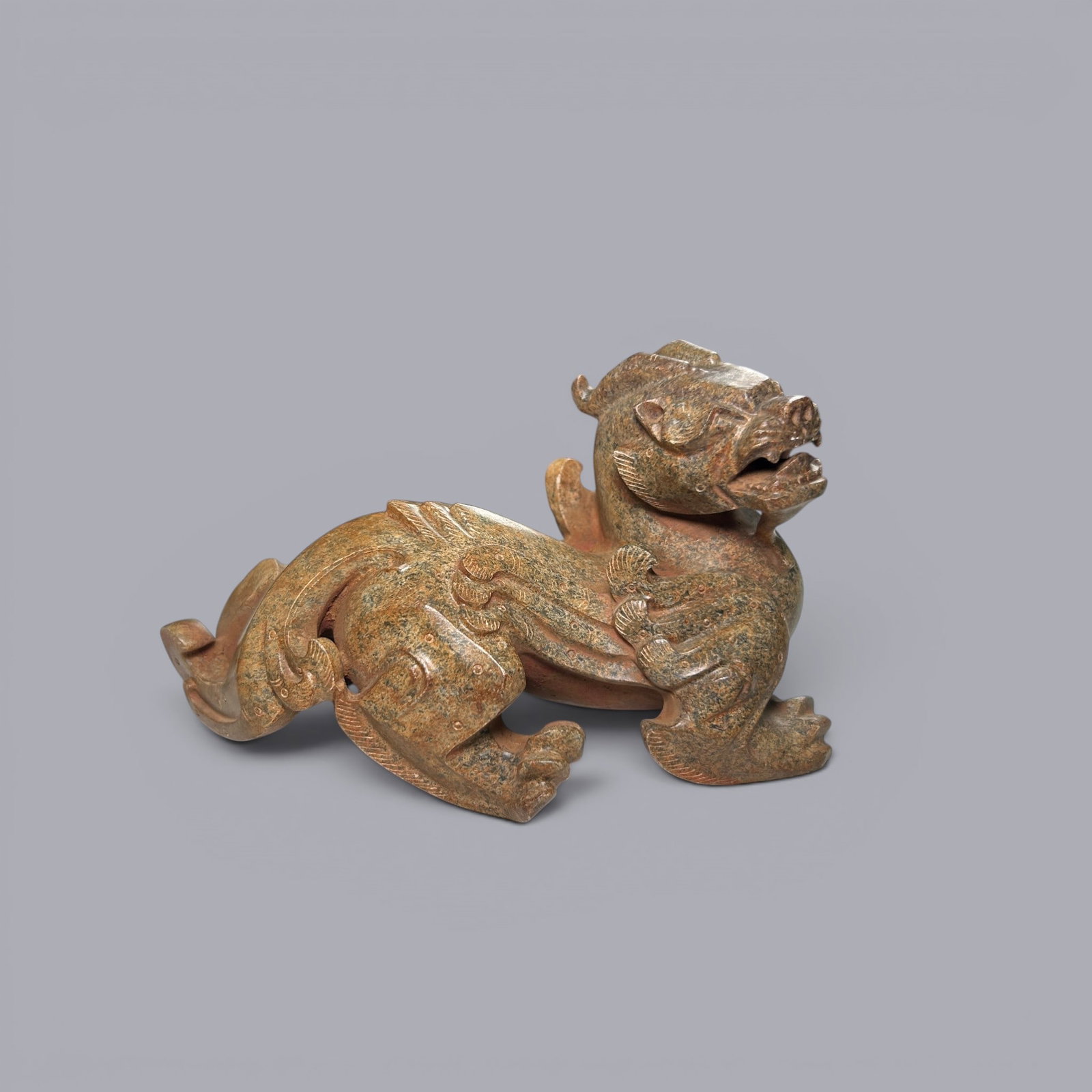 Chinese Art, A Jade Bixie Mythical Beast, 3rd Century BC-3rd Century AD, Han Dynasty (1 of 12)