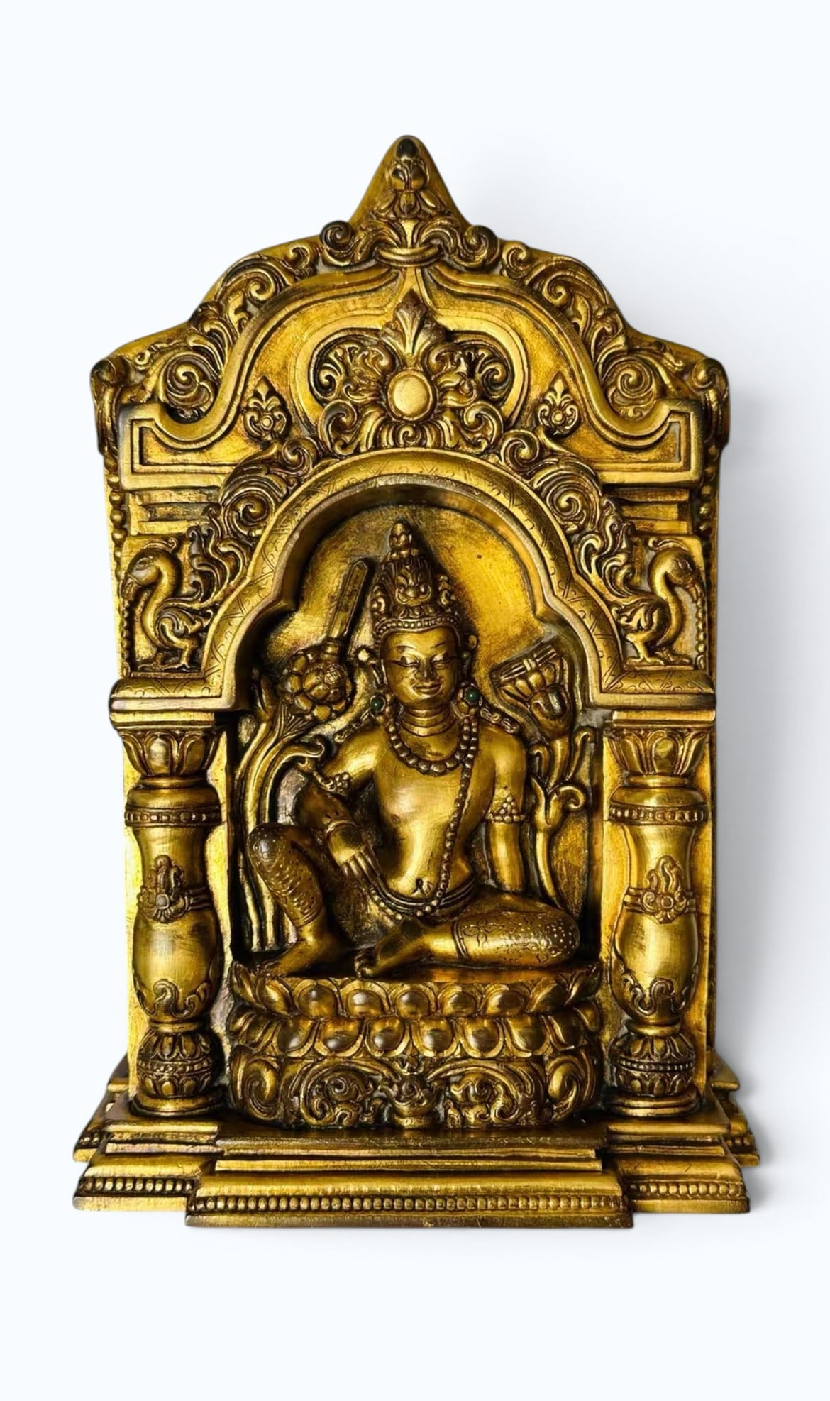 Himalayan Art, Tibet, A Gilt-Bronze Figure of Avalokiteshvara, 15th-17th Century: Himalayan Art, Tibet, A Gilt-Bronze Figure of Avalokiteshvara, 15th-17th Century, Height 21 cm, Width 12.5 cm.