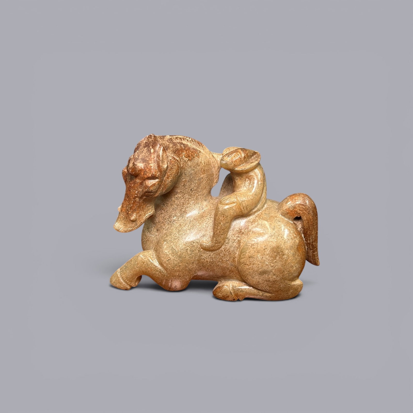 Chinese Art, A Jade Carving of a Horse and Monkey, 3rd Century BC-3rd Century AD, Han Dynasty (1 of 9)