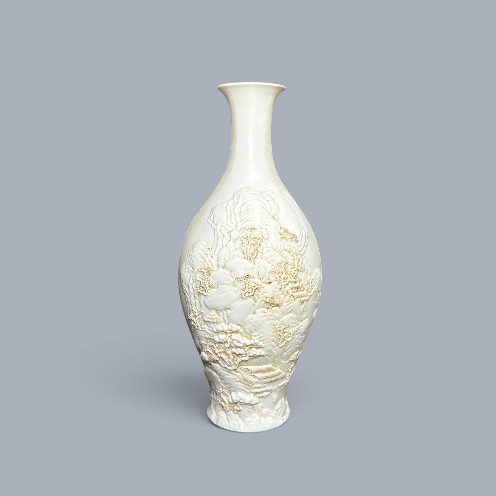 Chinese Art, An Unglazed Vase, 18th-19th Century, Qing Dynasty: Chinese Art, An Unglazed Vase, 18th-19th Century, Qing Dynasty, Height 20.3 cm.