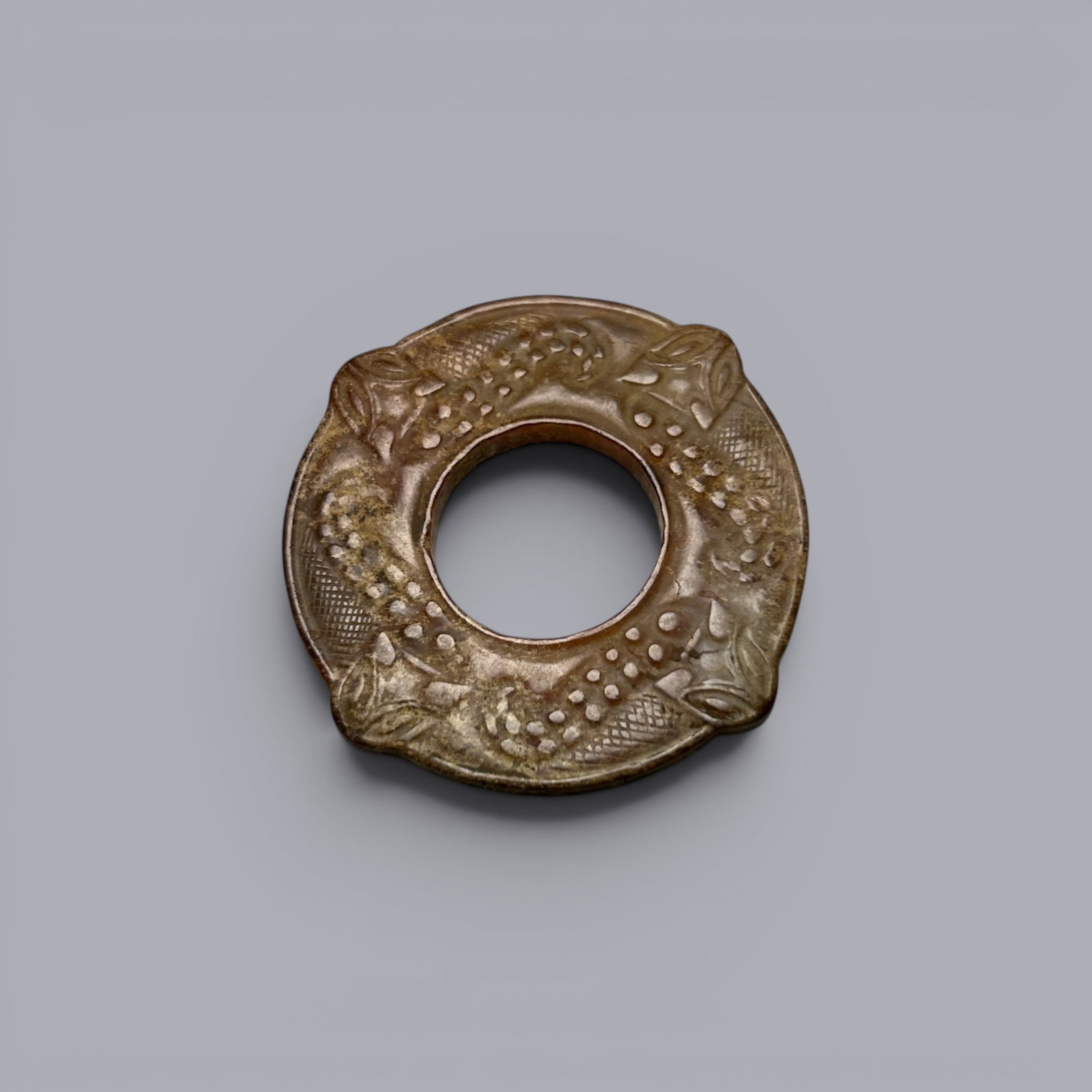 Chinese Art, A Jade Ring Decorated with Dragons, Spring and Autumn-Warring States Period (1 of 6)
