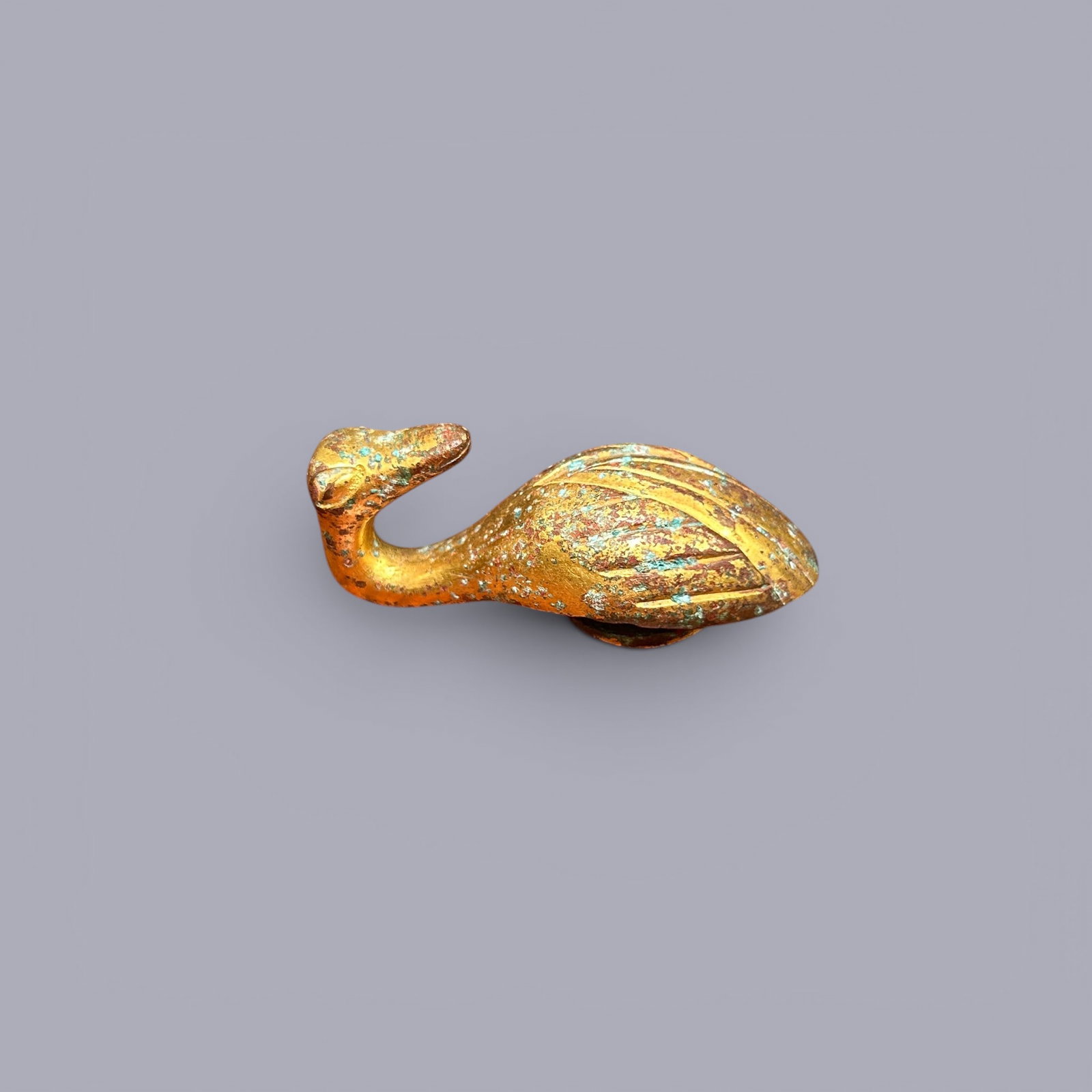 Chinese Art, A Bird-Shaped Belt Hook, 3rd Century BC-3rd Century AD, Han Dynasty: Chinese Art, A Bird-Shaped Belt Hook, 3rd Century BC-3rd Century AD, Han Dynasty, Length 6.2 cm, Width 3.2 cm.