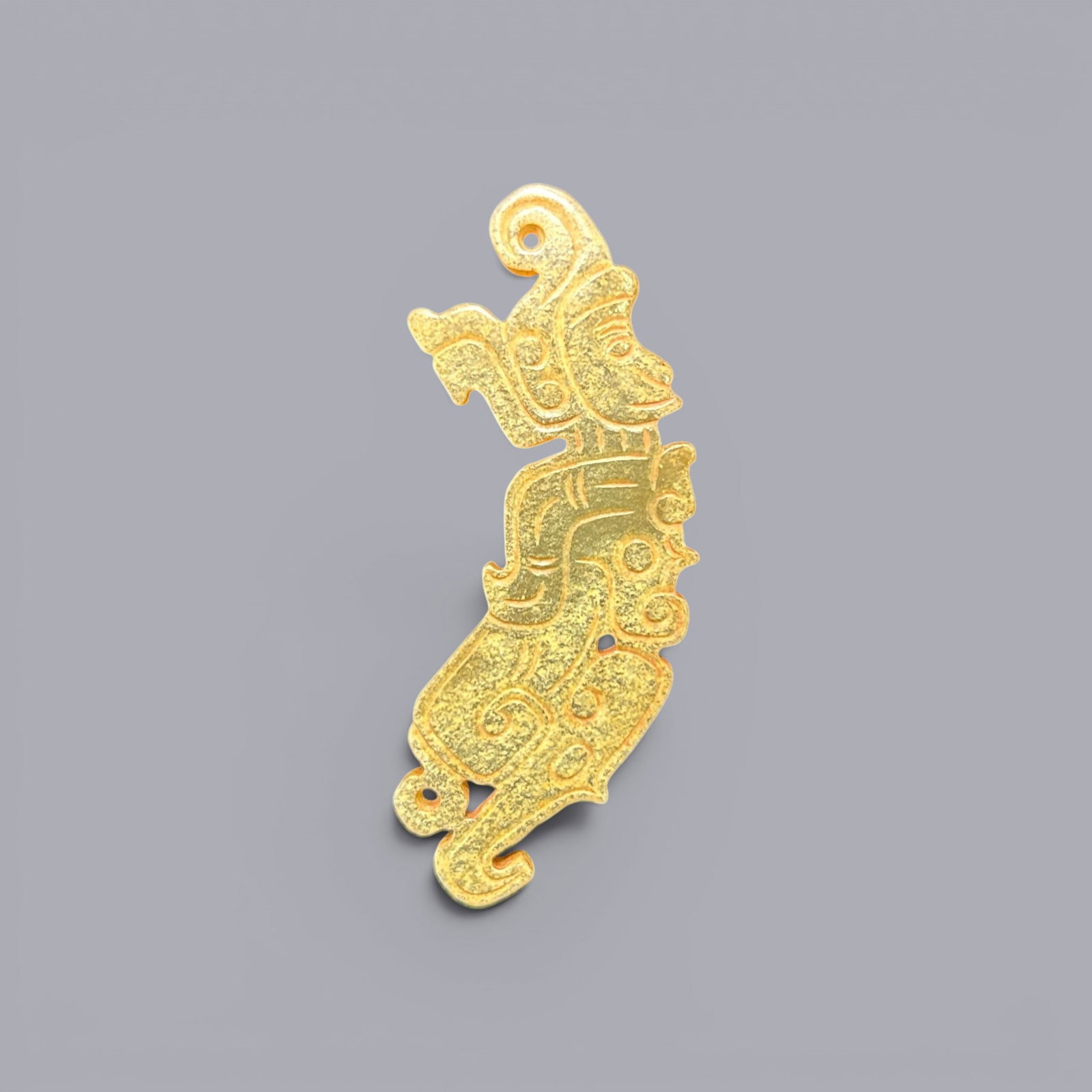 Chinese Art, A Jade Figure of a Person, Shang Dynasty, 17th-11th Century BC: Chinese Art, A Jade Figure of a Person, Shang Dynasty, 17th-11th Century BC, Length 8.3 cm, Width 3.4 cm.