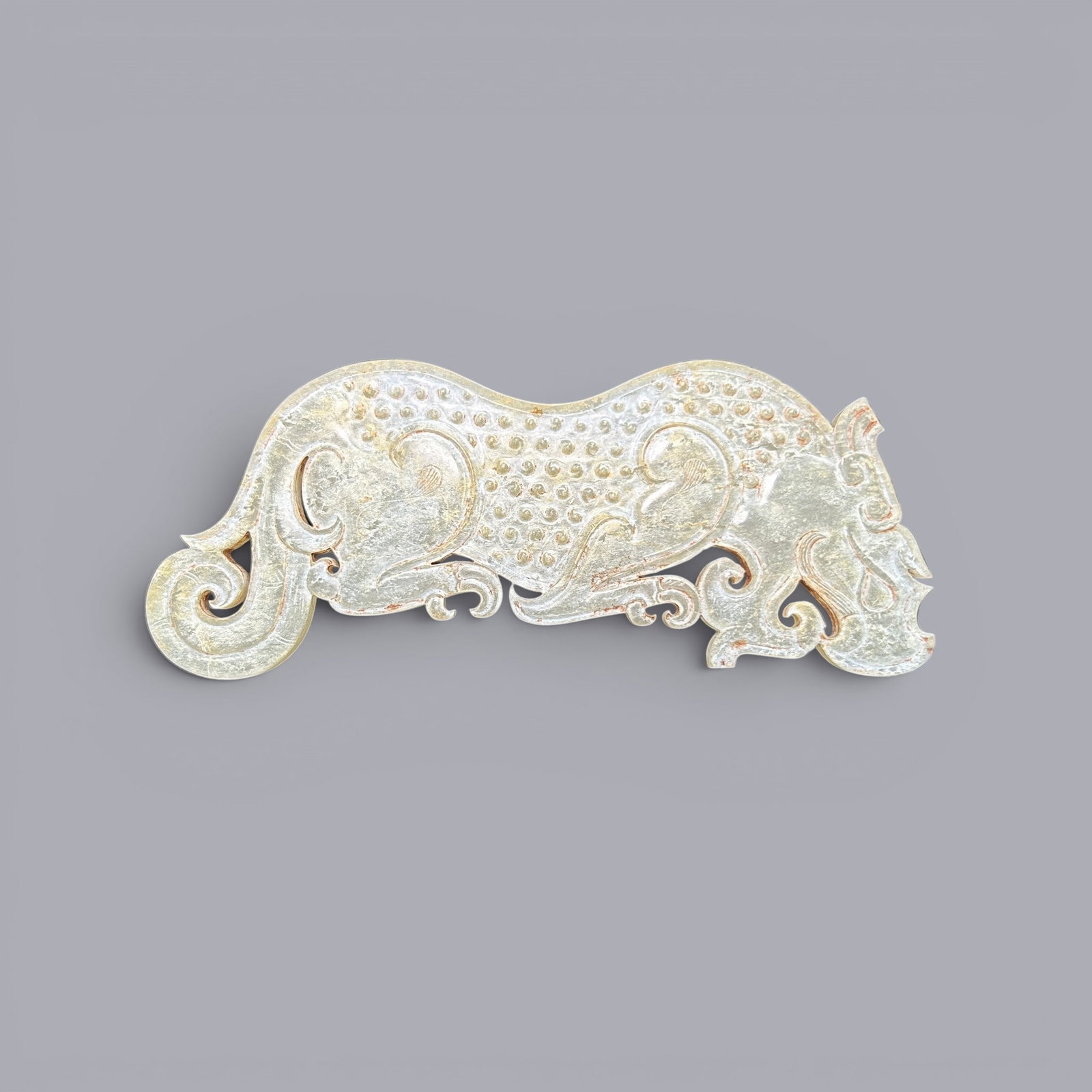 Chinese Art, Jade Beast, 5th–3rd Century BC, Warring States to Han Dynasty Period: Chinese Art, Jade Beast, 5th–3rd Century BC, Warring States to Han Dynasty Period, Length 13.8 cm, Height 5.3 cm.