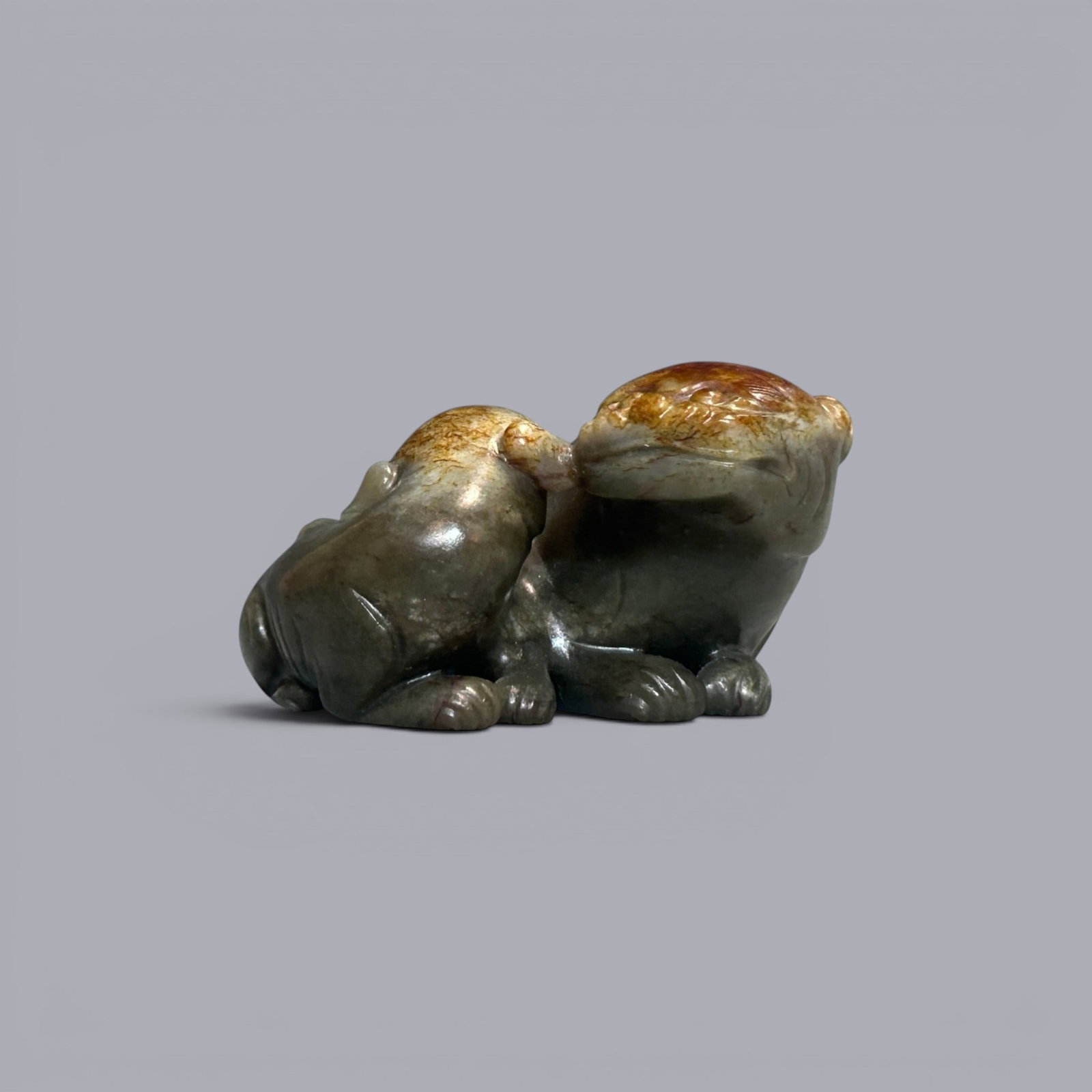 Chinese Art,A Jade Beast, 10th–13th Century, Song Dynasty: A Jade Beast, 10th–13th Century, Song Dynasty, Height 4.4 cm, Length 6.2 cm.