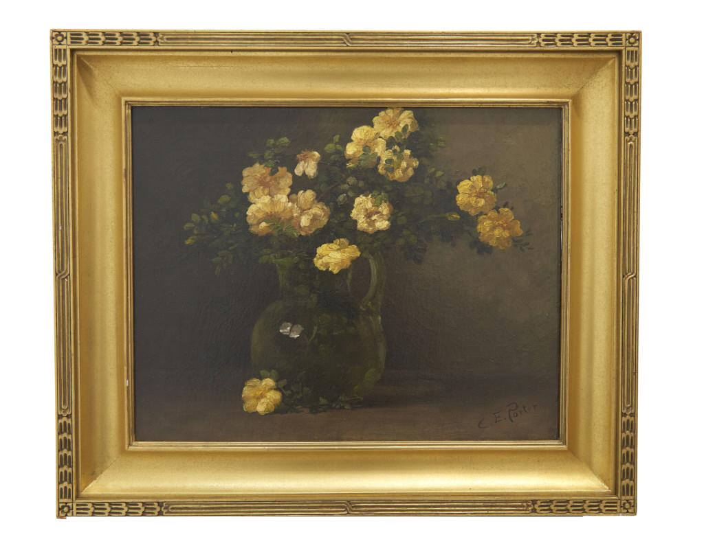 Floral oil on canvas still life American early 20th century Floral oil on canvas still life,  framed (1 of 2)