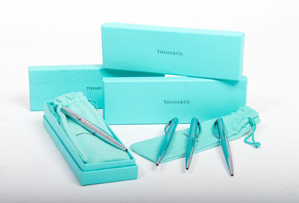 Tiffany & Co sterling silver pen lot Lot of four genuine Tiffany & Co sterling silver pens new in (1 of 3)