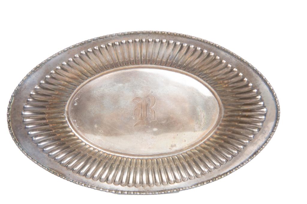 Monogrammed 'B' Sterling Silver Oval Dish (1 of 8)