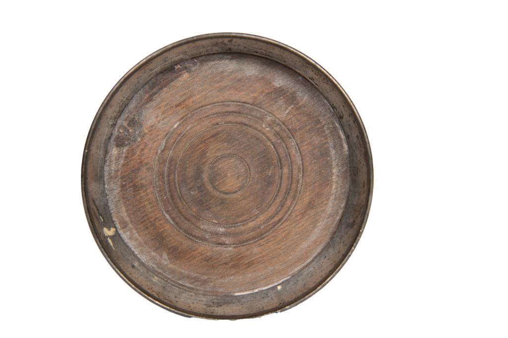 Sterling Silver Wine Coaster: English Georgian early 20th century Sterling Silver Wine Coaster 5.5" approx diameter (As is) condition. Usual signs of wear commensurate with age.