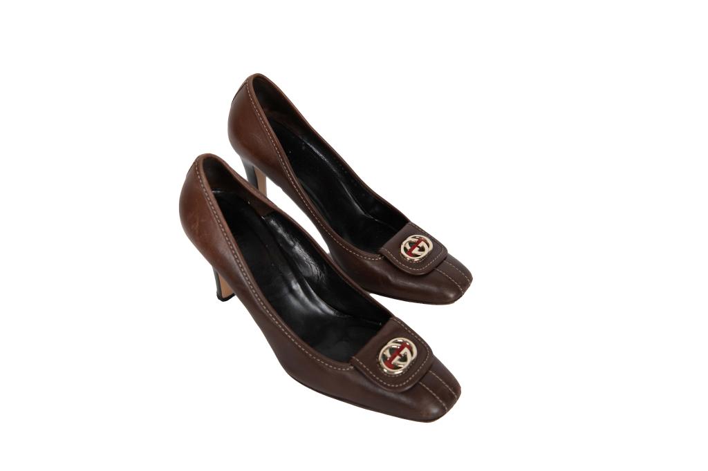 Gucci Brown Heels (1 of 4)