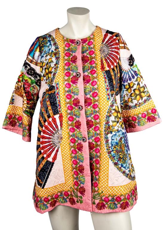 Dolce & Gabbana Fan Motif Jacquard Coat (1 of 6)