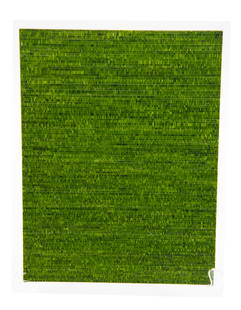 Green Tile by Robert Greene: Green Tile by Robert Greene (American, b. 1953) Signed on back of aluminum plate. Approximate Size: 10.5" H x 8" W All lots sold as is. Robert Greene received his Bachelors of Industrial Design from P