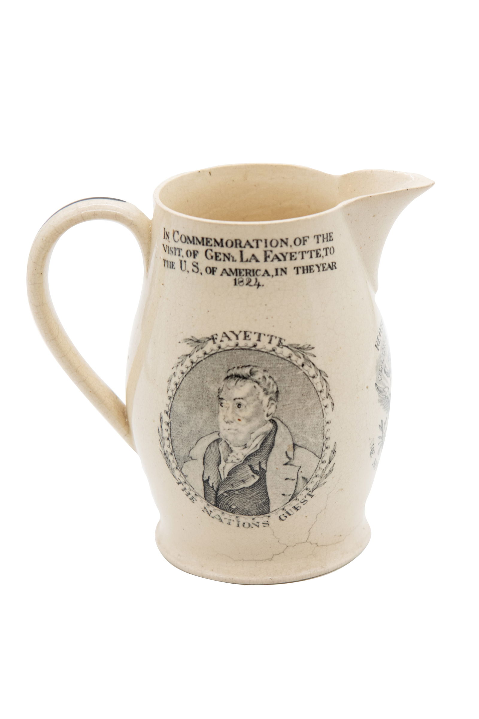 Benjamin Franklin Fayette Cream Ware Pitcher (1 of 4)