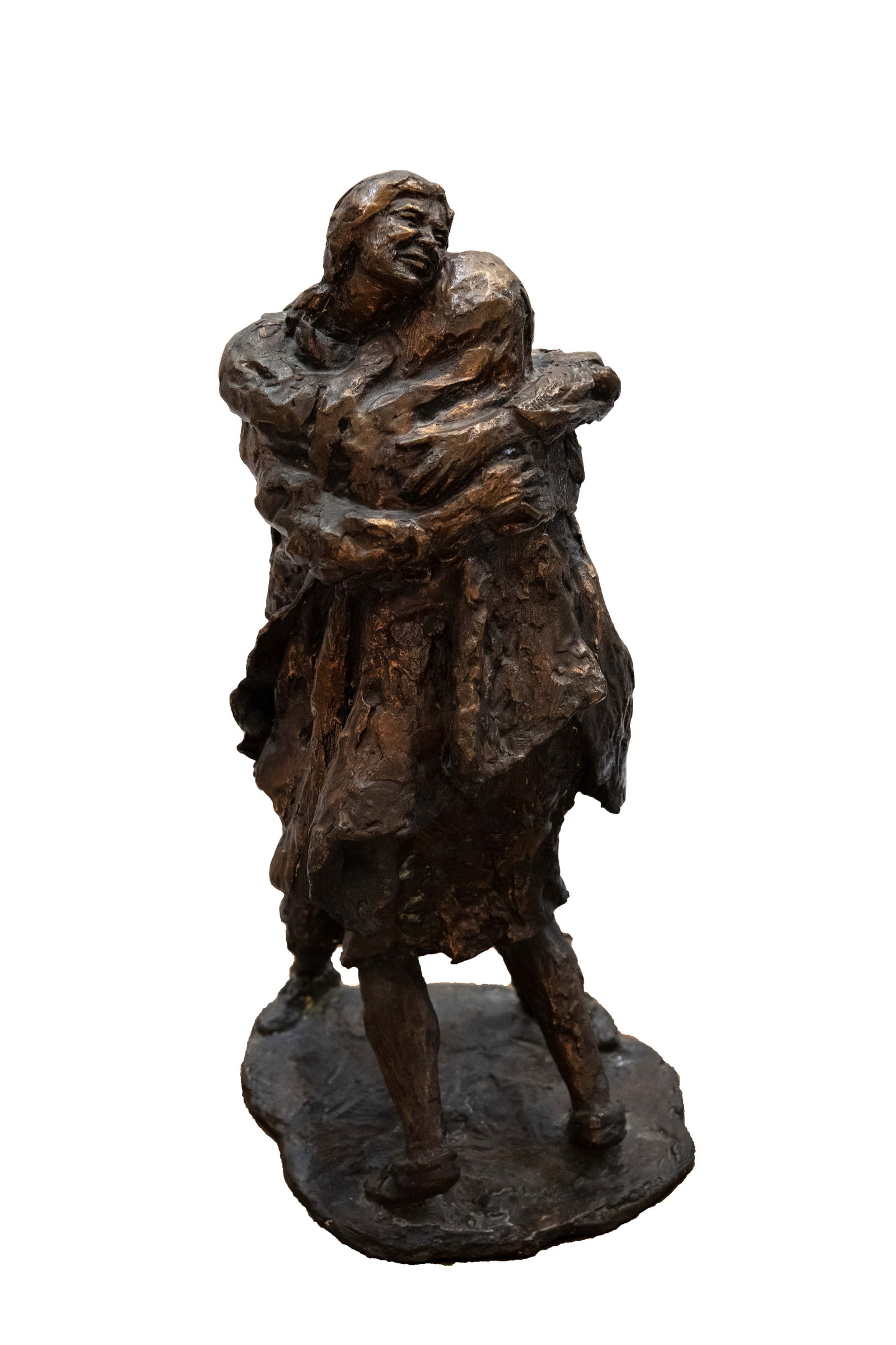 Bronze Sculpture in the Style of Frederick Hart: Bronze Sculpture of Figures Embracing in the Style of Frederick Hart Approximate Size: 16.5" H x 9.5" W All lots sold as is. La Belle Epoque Auction House does NOT offer any in-house shipping. We reco