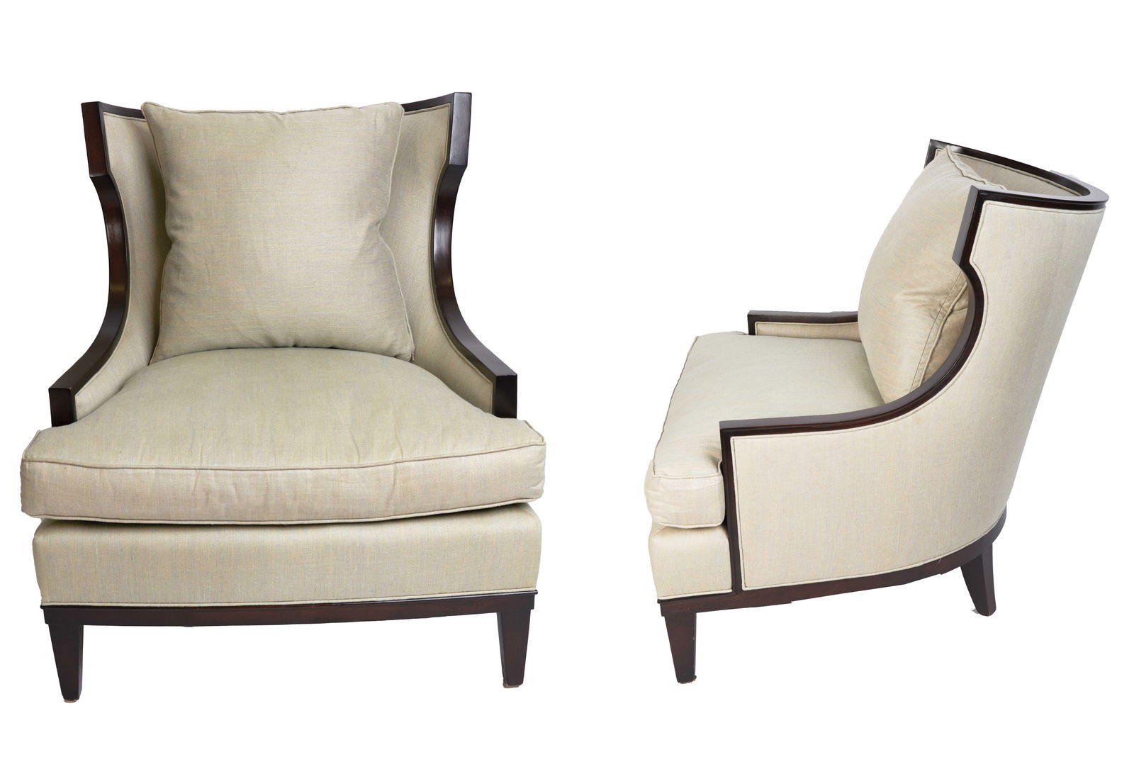 Pair of Barbara Barry Overupholstered Club Chairs (1 of 18)
