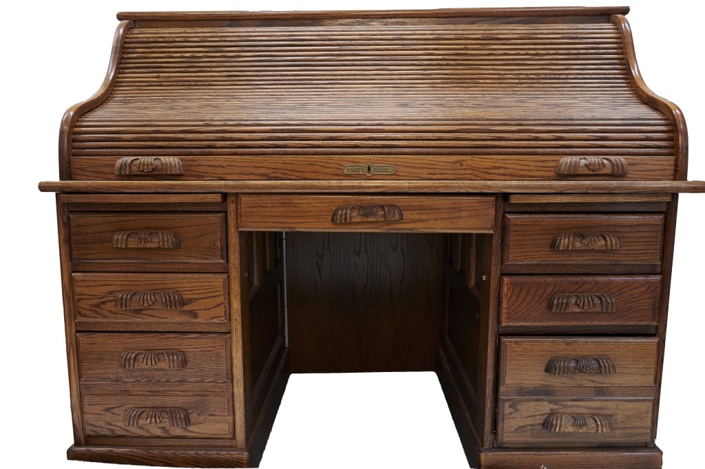 20th Century American Oak Rolltop Desk (1 of 7)