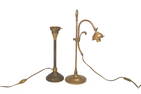 Lot of 2 Brass 20th Century Lamp Bases