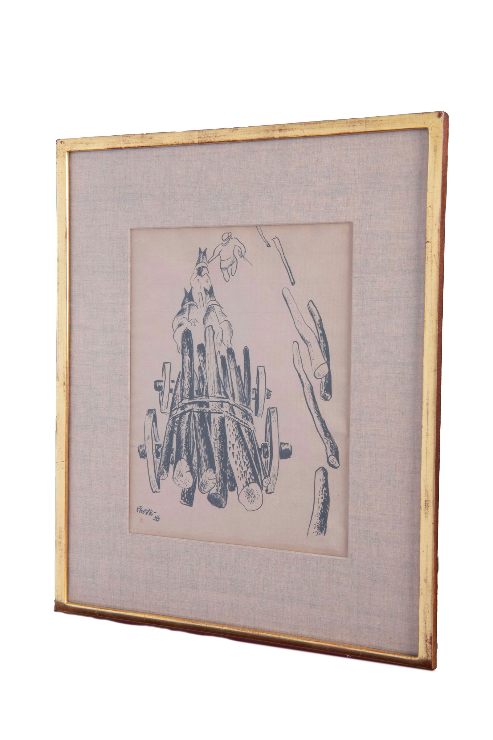 William Gropper 'Logs on a Wagon' (1 of 4)