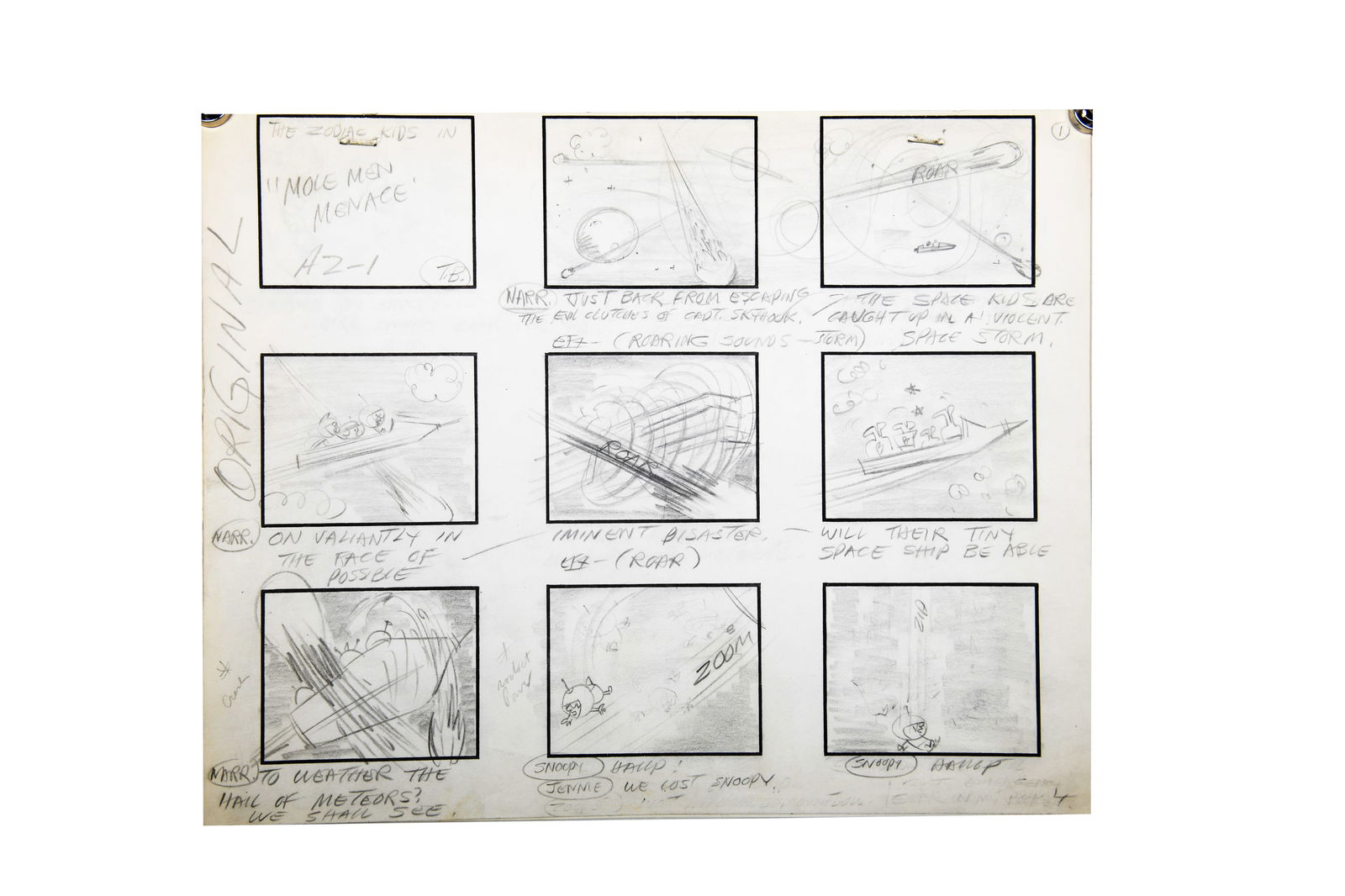 The Zodiac Kids In 'Mole Men Menace' Storyboard (1 of 5)