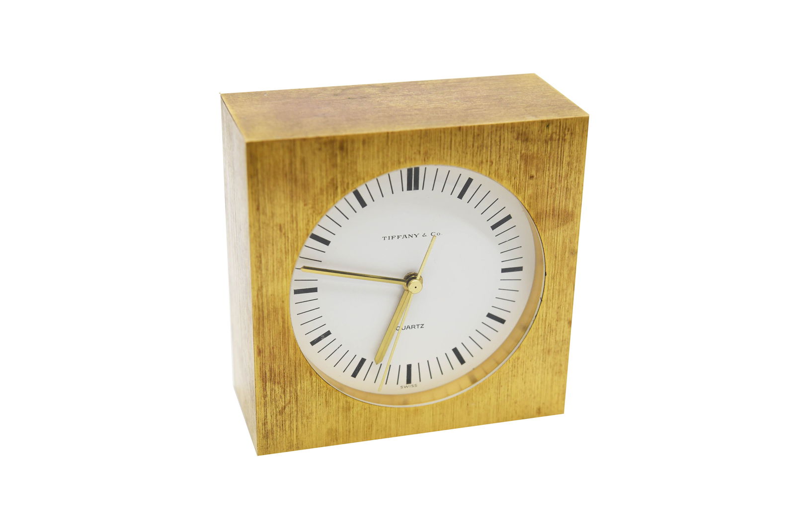 Tiffany & Co. Brass Desk Clock (1 of 5)