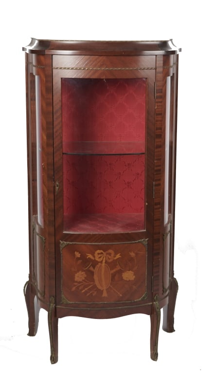 Vintage Mahogany Curio Display Cabinet (1 of 3)