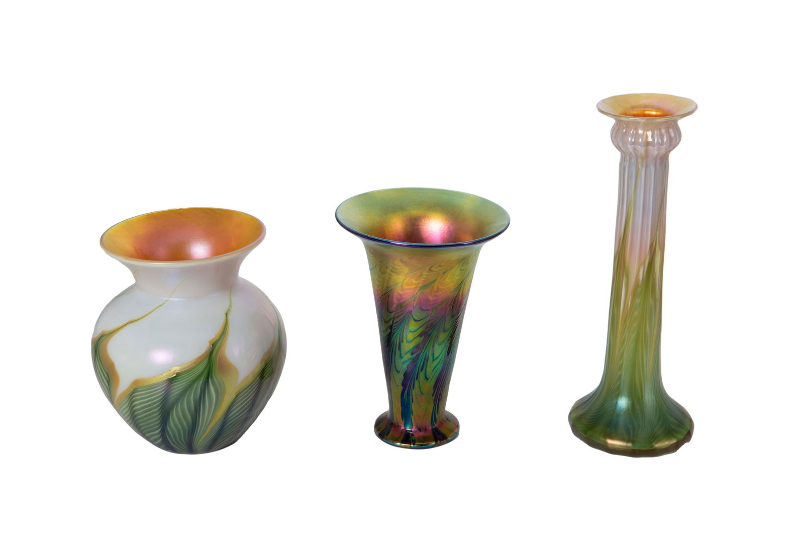 Group of 3 Lundberg Studios Art Glass (1 of 5)