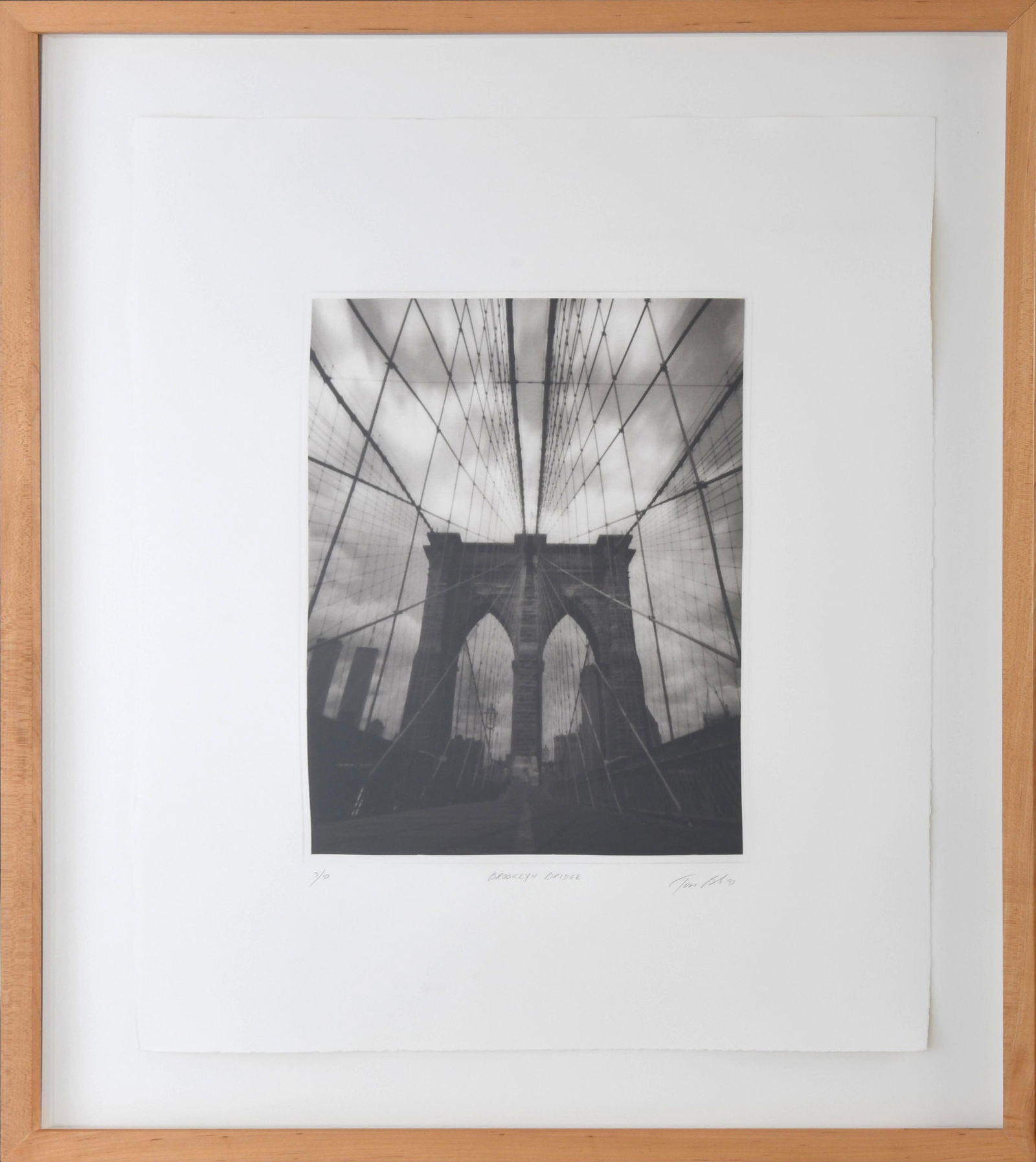 Tom Baril, American 1952-, Tom Baril, Brooklyn Bridge, 1993, 3/50, Photogravure (1 of 3)