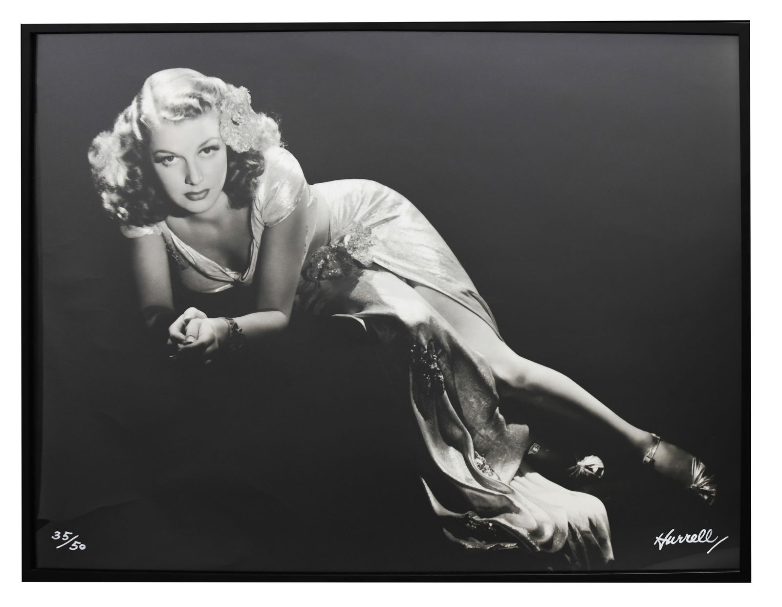 George Hurrell, Los Angeles, CA 1904-, George Hurrell, Ann Sheridan, 35/50, Gelatin Silver: George HurrellLos Angeles, CA, 1904-George Hurrell, Ann Sheridan, 35/50Gelatin SilverSigned Hurrell edition 35/50Framed as isFrom the personal collection of a 3rd generation antiques dealer and award