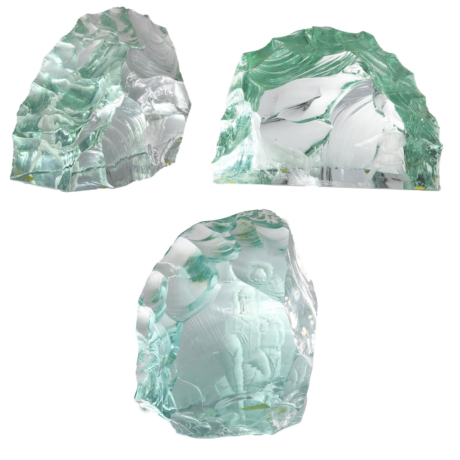 Group of Icebergs by Vicke Lindstran for Kosta Sweden (1 of 13)