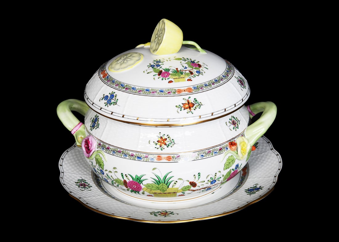 Herend Porcelain Tureen, Indian Basket Multicolor (1 of 7)
