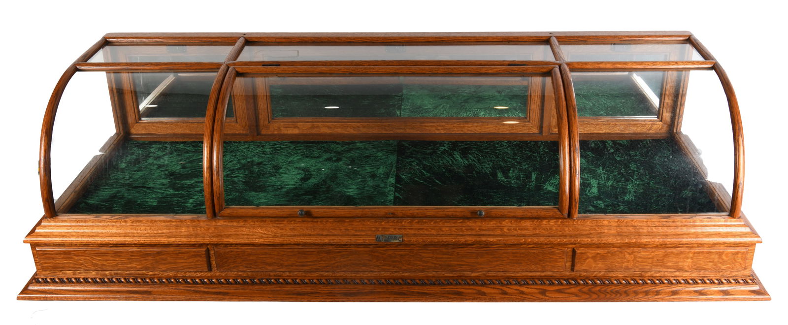 Antique Countertop Curved Glass Display Case Showcase Cabinet, J W Winchester & Co (1 of 8)