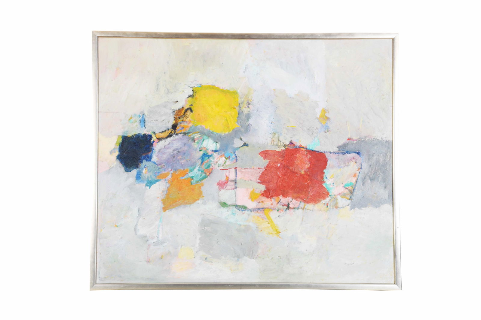 Belle Manes, Red Shape, Oil on Canvas (1 of 9)