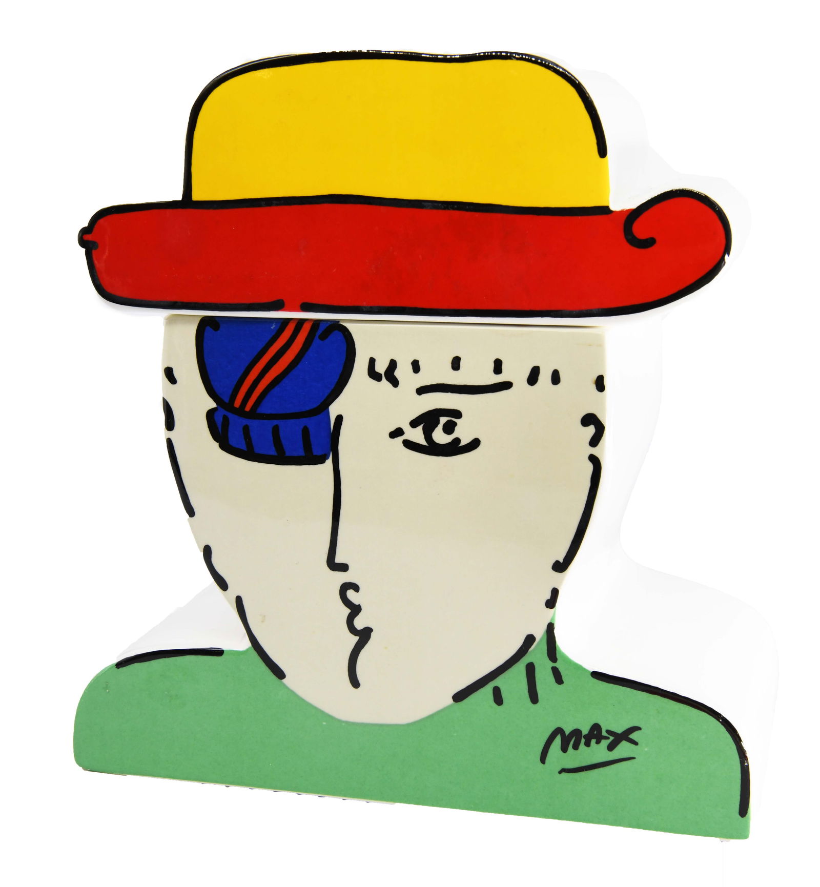 Peter Max, German/American 1937, Peter Max Cookie Jar, 1989, Ceramic (1 of 7)