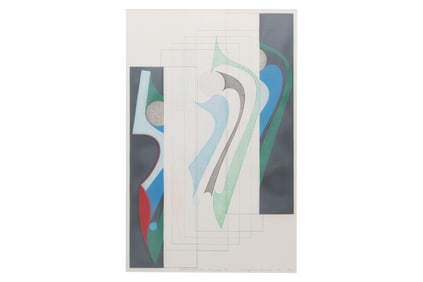 Kazumi Amano, Japanese 1927-2001, Abstract, Woodblock