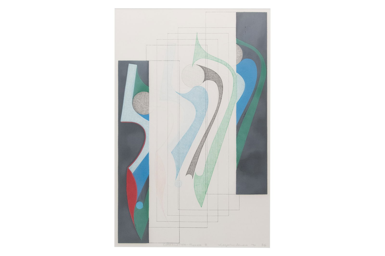 Kazumi Amano, Japanese 1927-2001, Abstract, Woodblock (1 of 9)