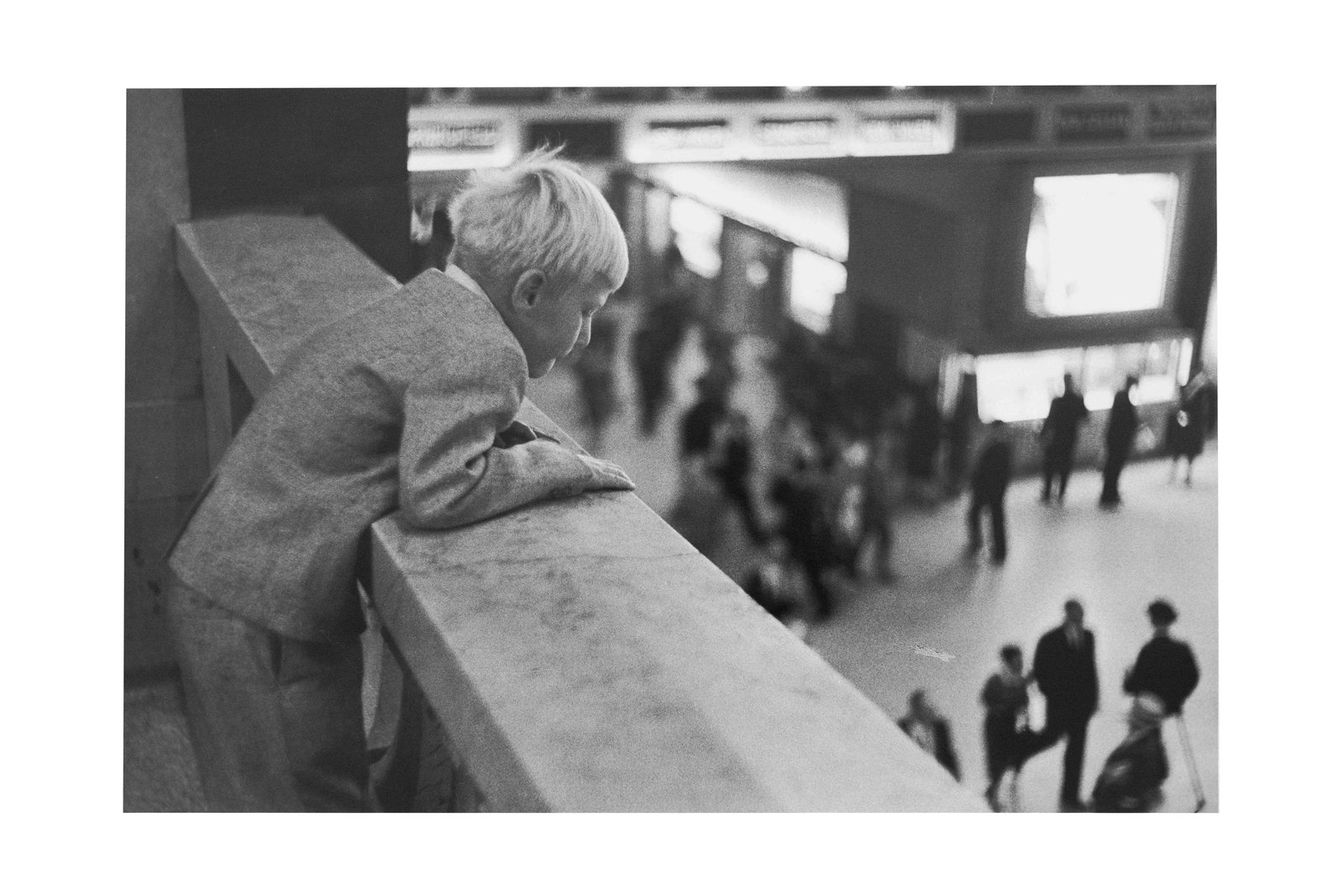 Louis Stettner, American 1922-2016, Boy on Balcony, Penn Station, Photograph (1 of 14)