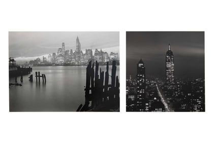 Fred Stein, 1909-1967, Manhattan Skyline, Group of 2, Silver Gelatin Prints