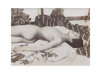 Vincenzo Galdi, 1874-1961, Nu Allong? aux Branchages (Nude Lying on Branches), 1900, Photograph