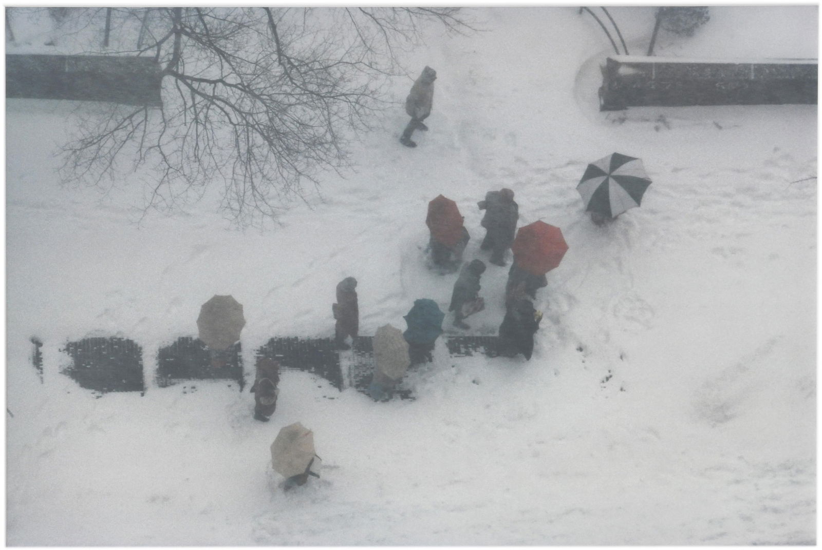 Ruth Orkin, American 1921-1985, Waiting for the Bus, New York, Photograph: Ruth OrkinAmerican, 1921-1985Waiting for the Bus, New YorkPhotographOn verso:Ruth Orkin Photo ArchiveTitle: Waiting for the Bus, 1978Copyright 1983Executrix: Mary EngelPu