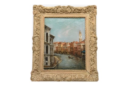 Peter Layne Arguimbau, American 1951-, Venice Gondola, Oil on Panel