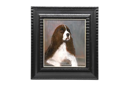 Vincent Arguimbau, Cocker Spaniel Portrait, Oil on Panel
