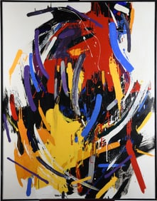 Poleska, Late 20th Century Abstract c.1987, Poleska, Oil & Acrylic on Canvas